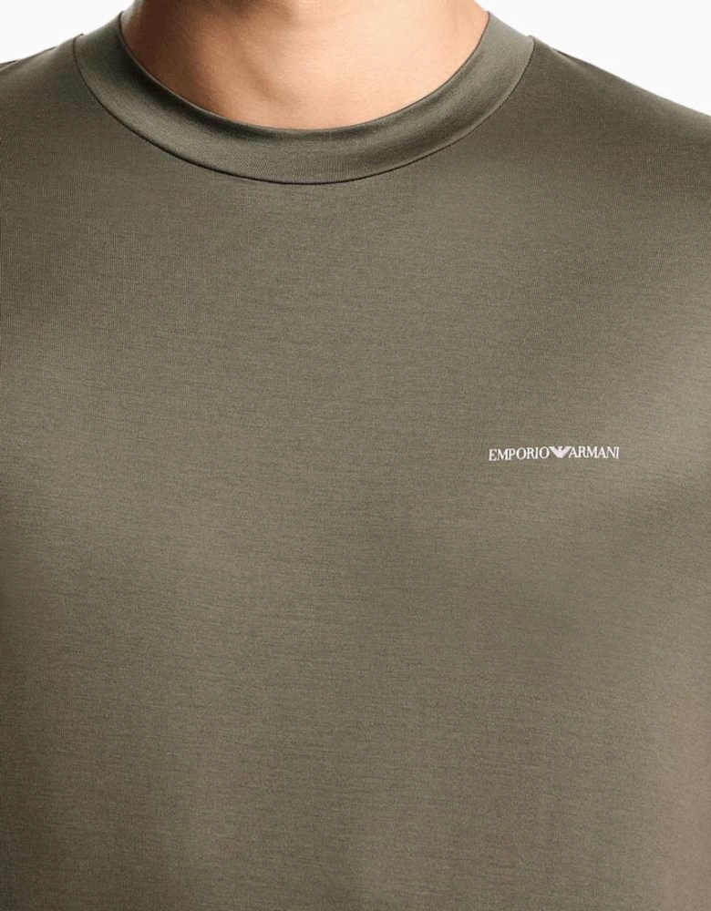 ASV Print Logo Khaki T-Shirt