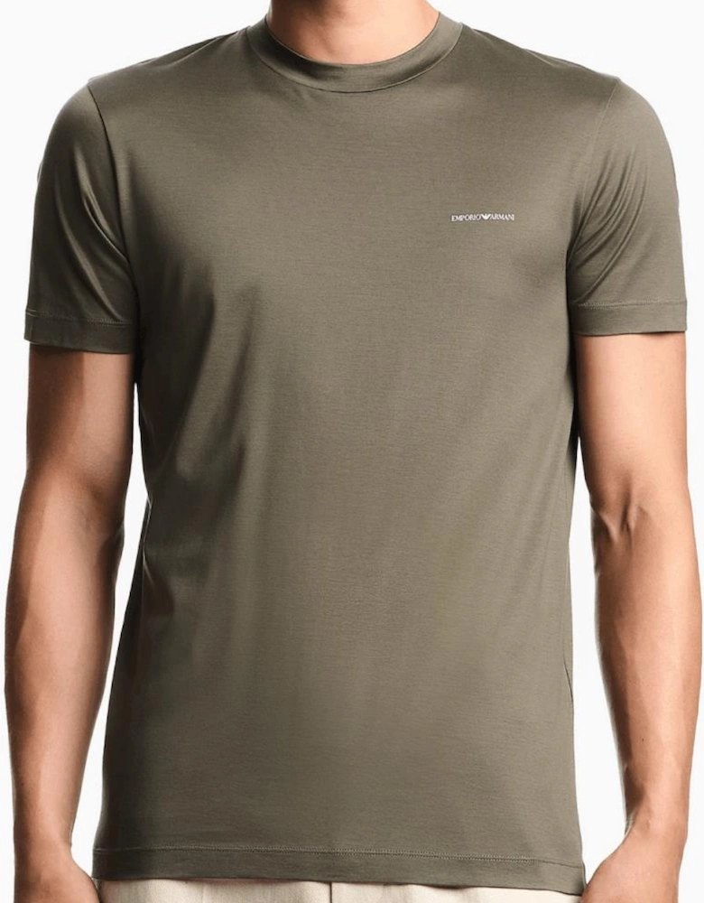 ASV Print Logo Khaki T-Shirt