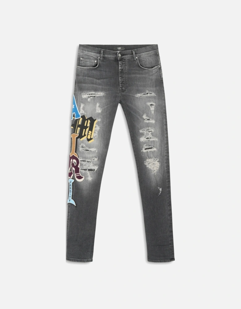 VARSITY PATCH SKINNY JEAN