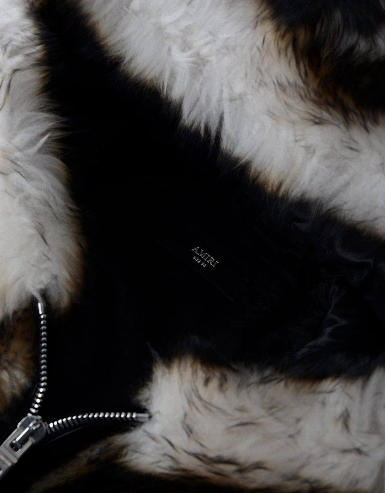 SHEARLING ZIP HOODED JACKET