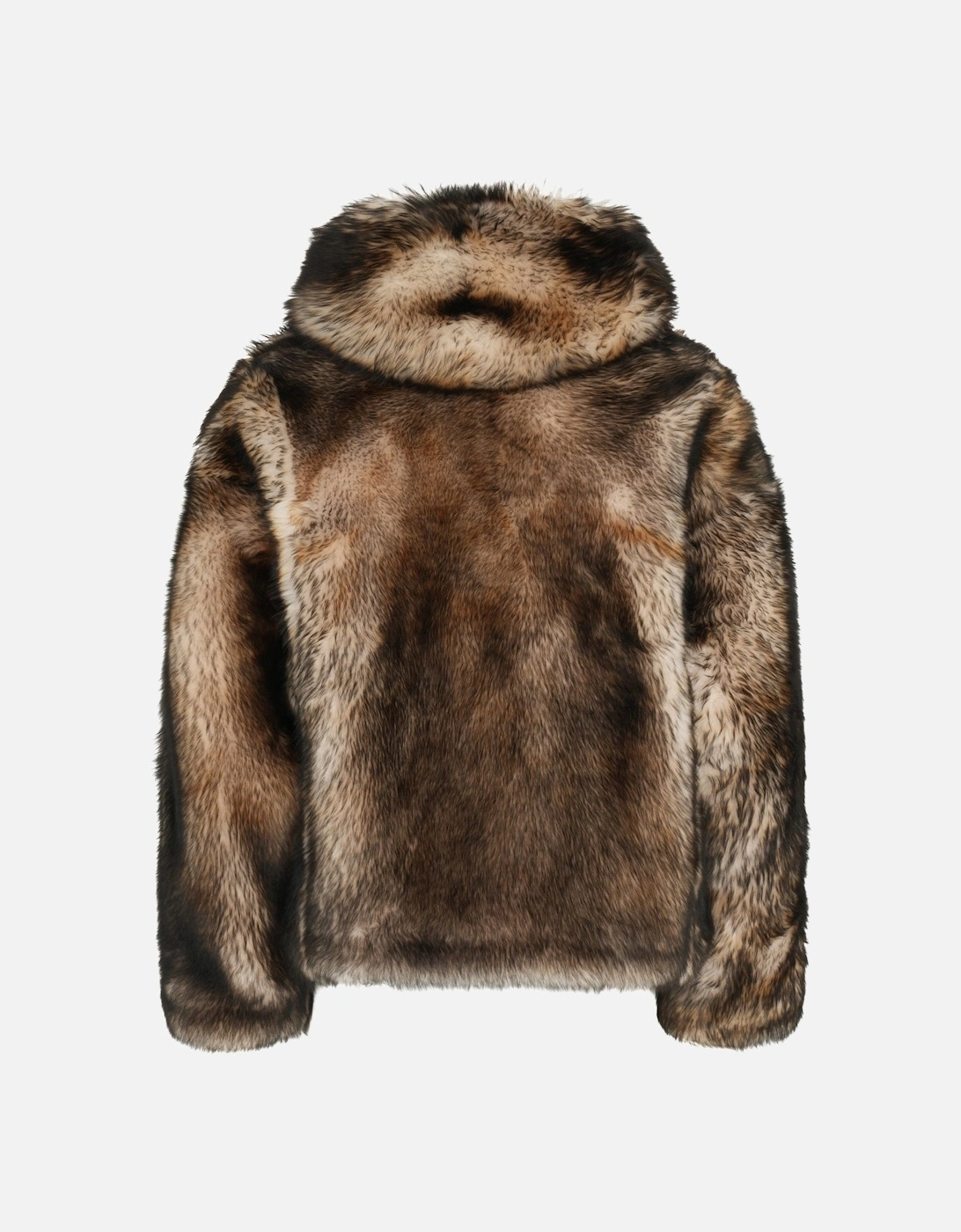 SHEARLING ZIP HOODED JACKET