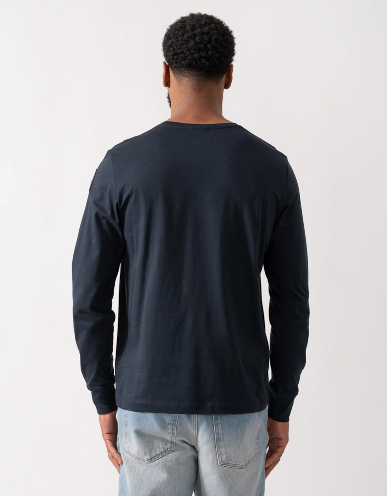 Kip Mens Long Sleeve T-Shirt - Blue Navy 316