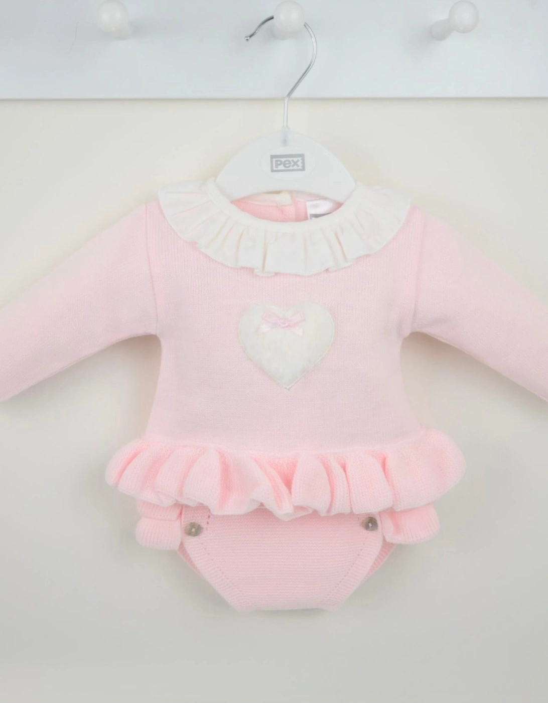 Girls Pale Pink Knit Jam Pant Set, 4 of 3