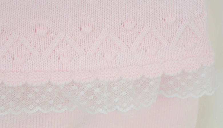 Girls Pale Pink Knit Pant Set