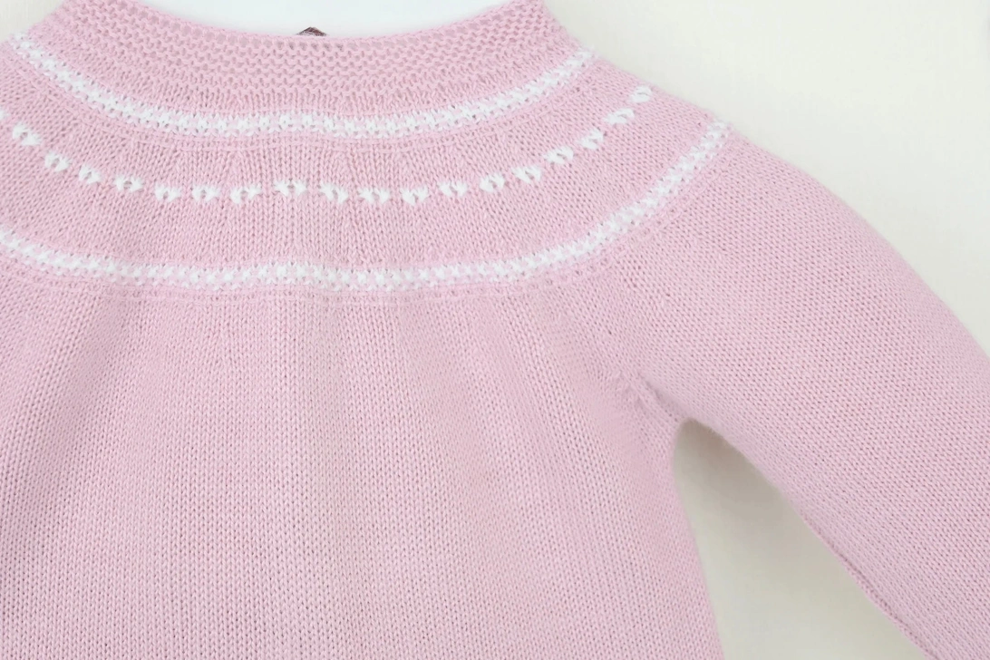 Girls Dusty Pink Knit Pant Set