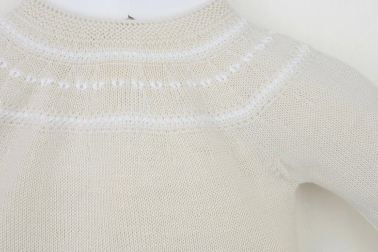 Girls Beige Knit Pant Set