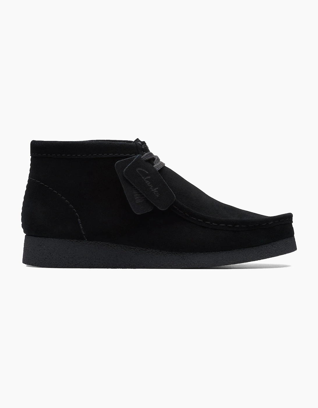 Men's Clarks Originals Wallabee Evo Suede Boots Black - Size: 7