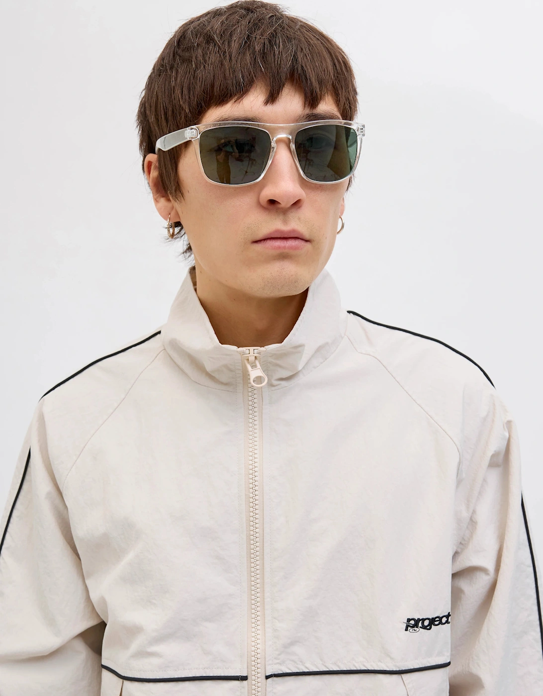 Men's Jack & Jones Ryder Mens Sunglasses Blanc De Blanc - Grey