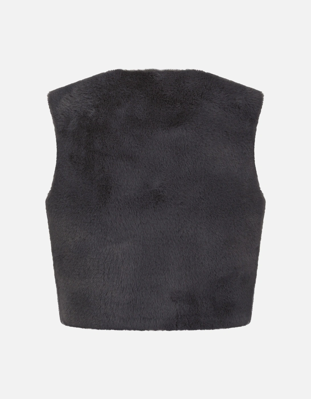 EDELWEISS FAUX FUR  GILET-GREY