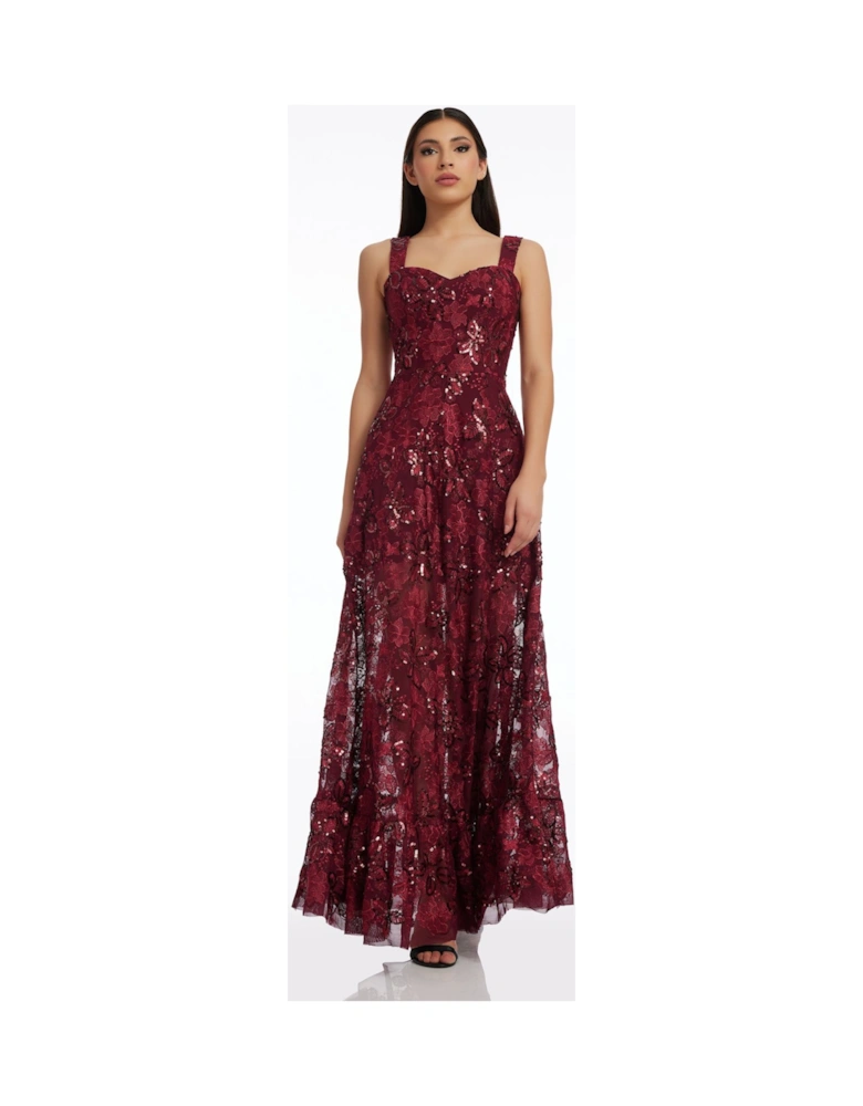 Anabel Fit And Flare Maxi Dress