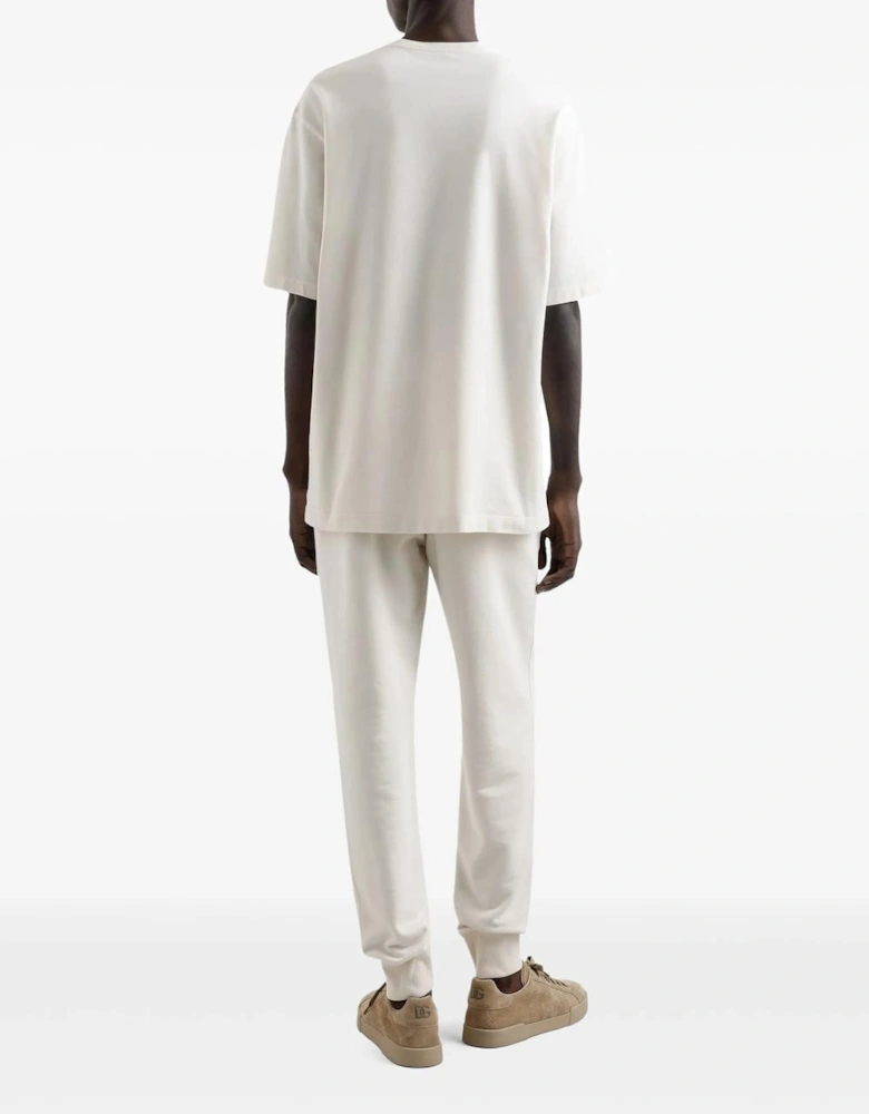 Small Metal Plaque T-Shirt in Off White