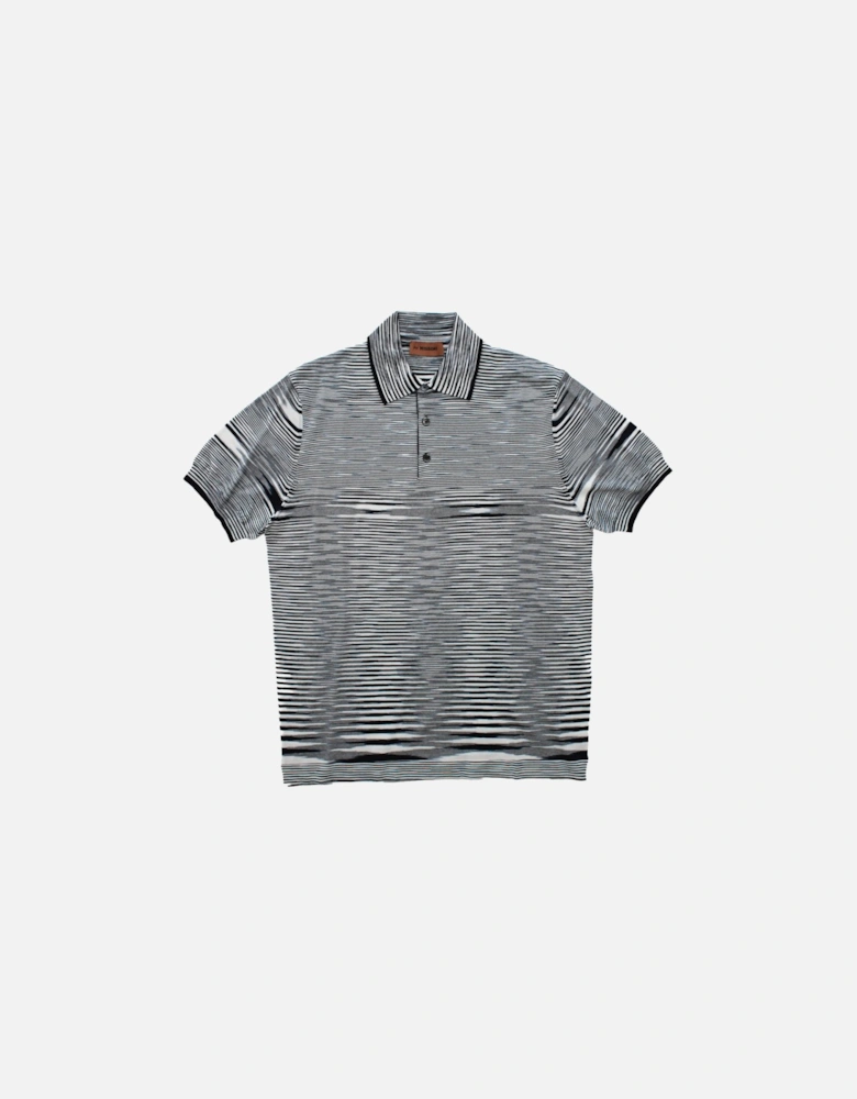 Short Sleeve Polo in Navy White
