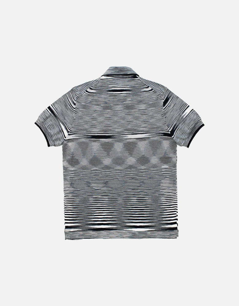 Short Sleeve Polo in Navy White