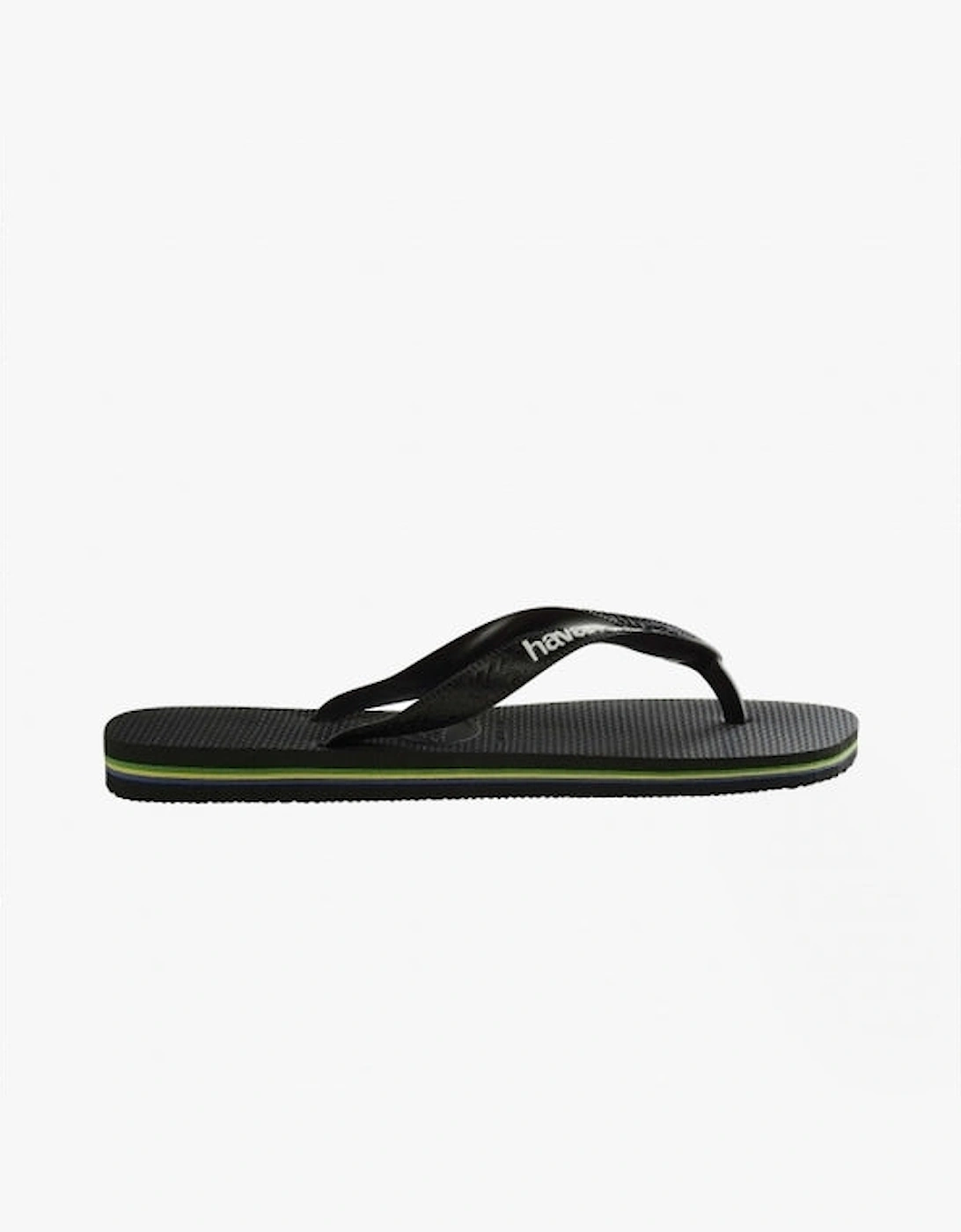 HAV BRASIL LOGO Mens Flip Flops Black