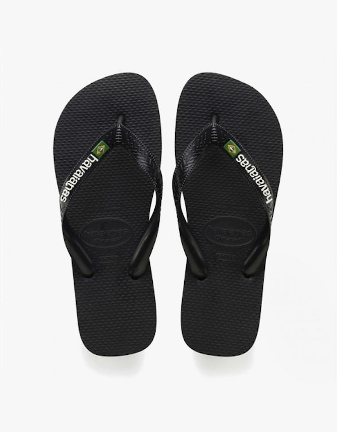 HAV BRASIL LOGO Mens Flip Flops Black, 6 of 5