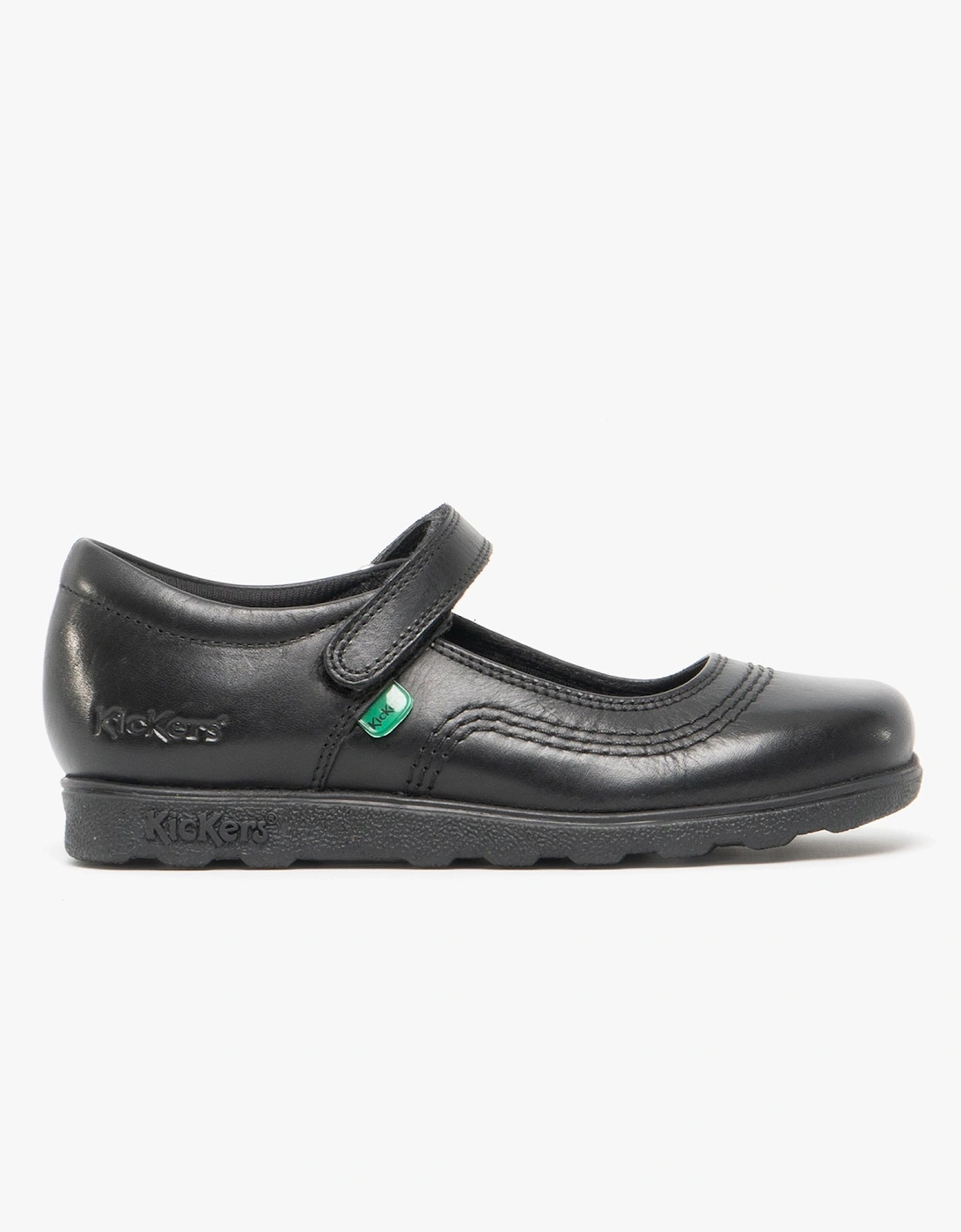 Kickers Unisex Black 114830 Fragma Pop School Shoes  Size 1 Kids