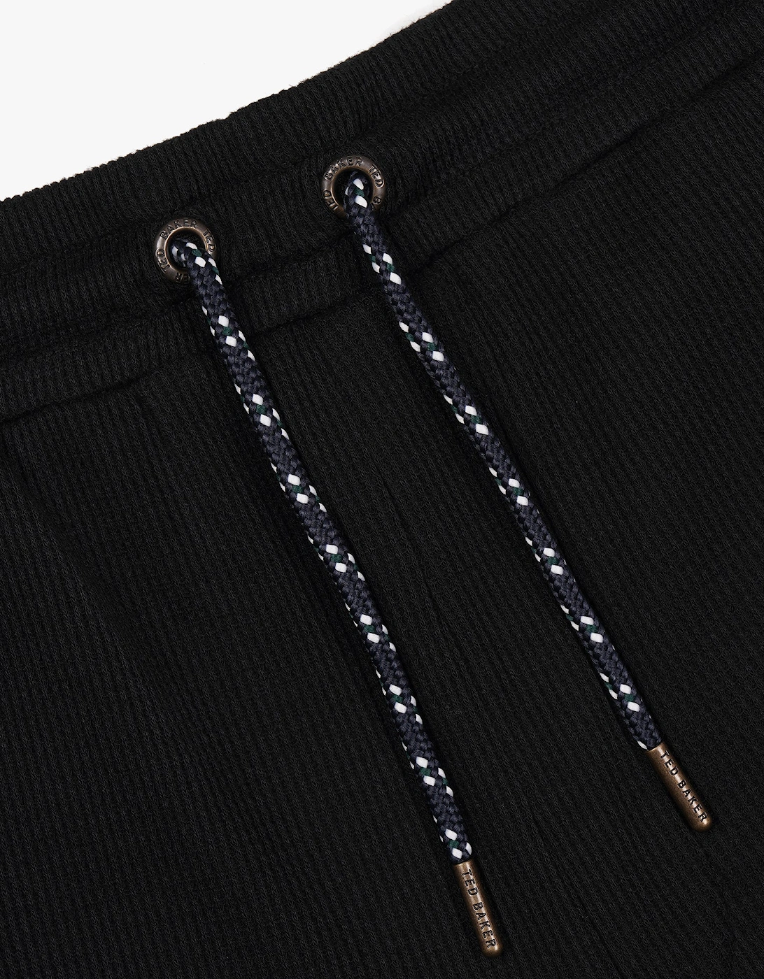 WAFFLE LONG SLEEVE SHIRT & JOGGER SET Mens Loungewear Black