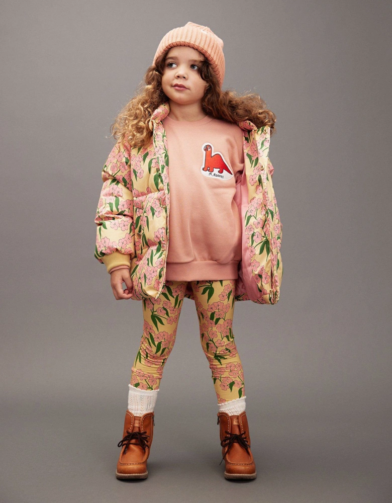 Girls Dino Patch Sweatshirt in Pink