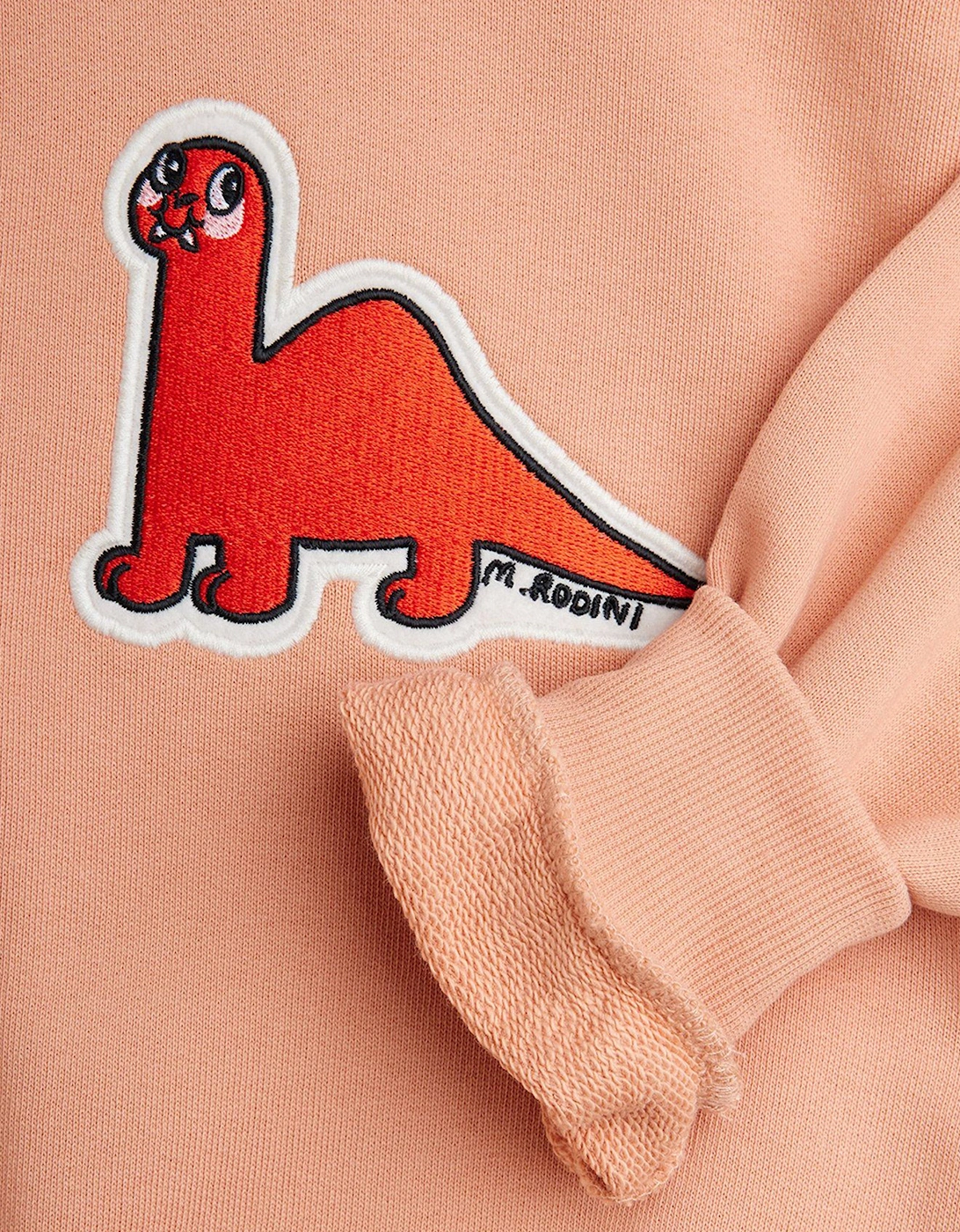 Girls Dino Patch Sweatshirt in Pink