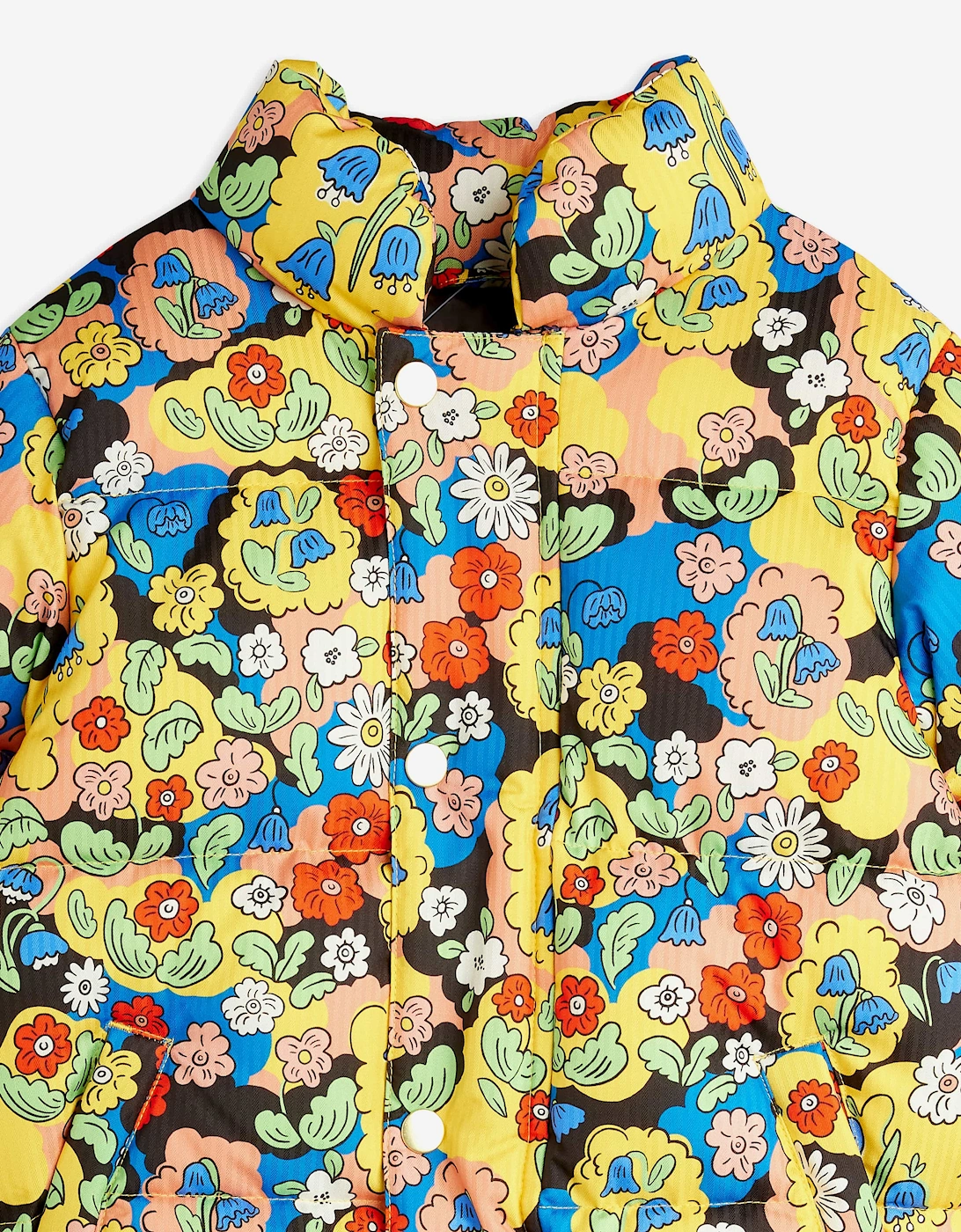 Girls Flowers AOP City Puffer Jacket in Multicolour