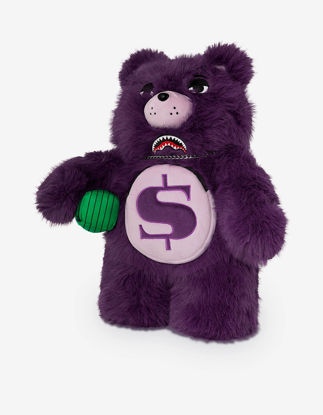 Kids Fur Cray Money Bear Backpack in Purple (63cm)