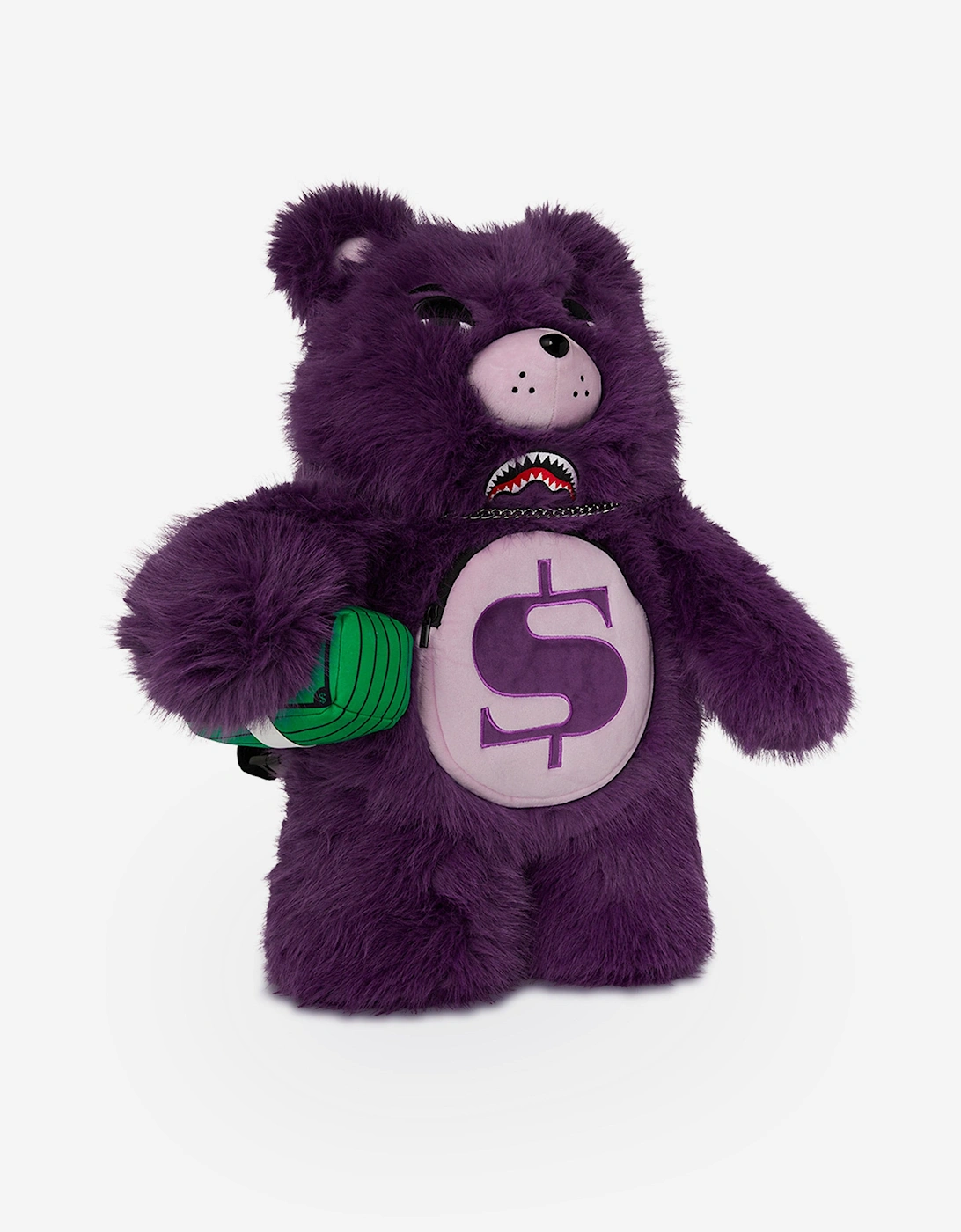 Kids Fur Cray Money Bear Backpack in Purple (63cm)