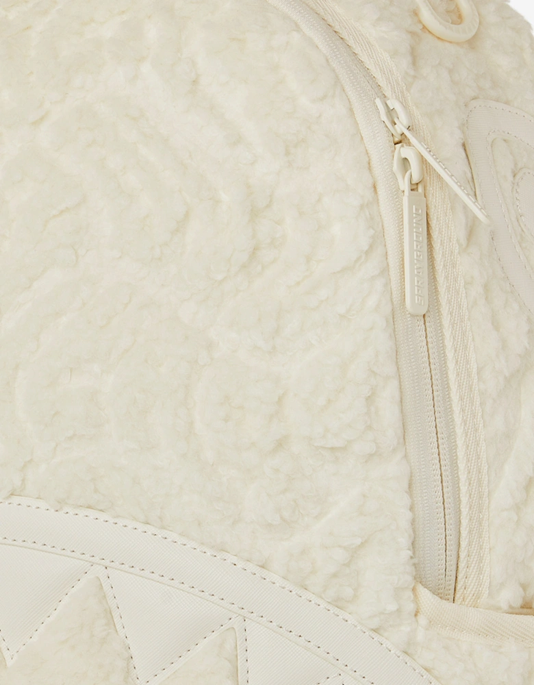 Kids Sherpa Shark Backpack in Ivory (45.72)