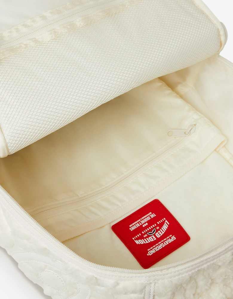 Kids Sherpa Shark Backpack in Ivory (45.72)