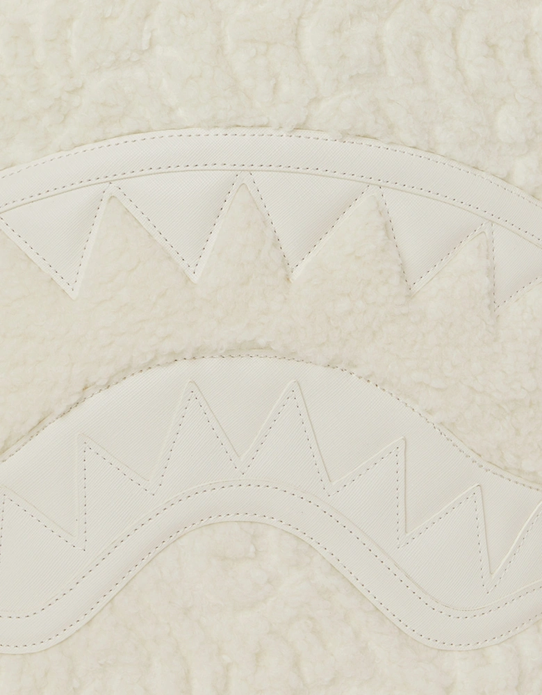 Kids Sherpa Shark Backpack in Ivory (45.72)