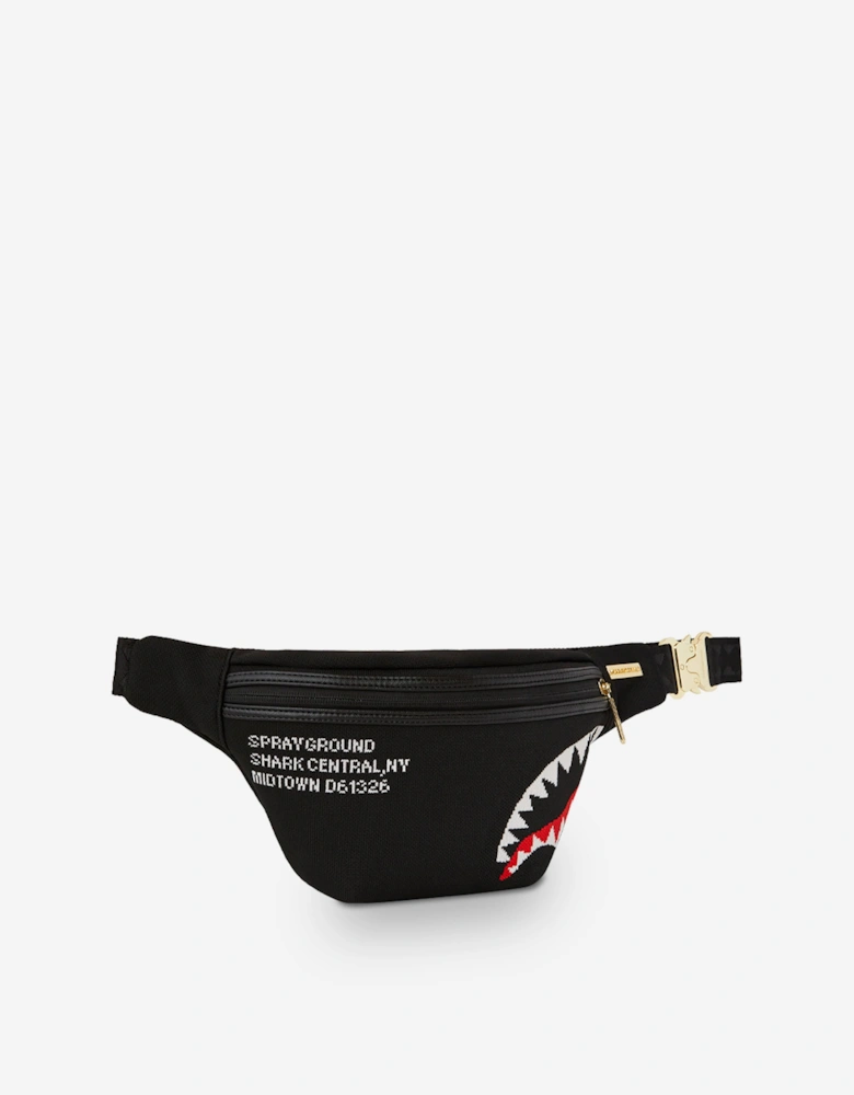 Kids Shark Central Knit Savvy Belt Bag in Black (45.72cm)