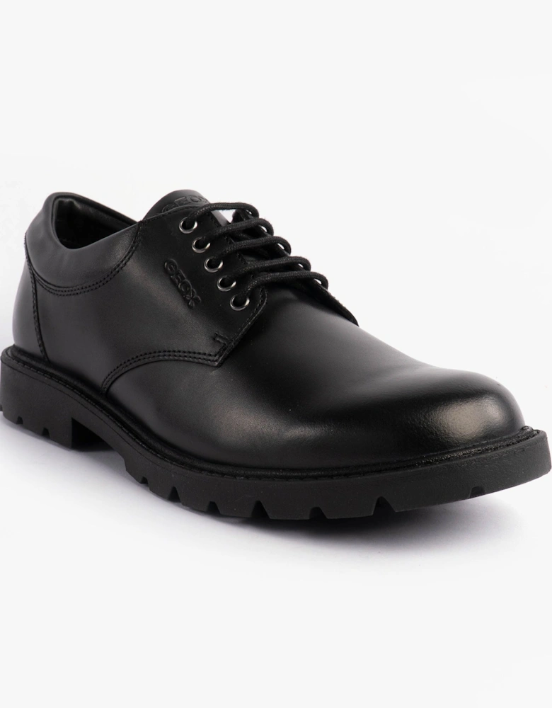 SHAYLAX Boys School Shoes Black