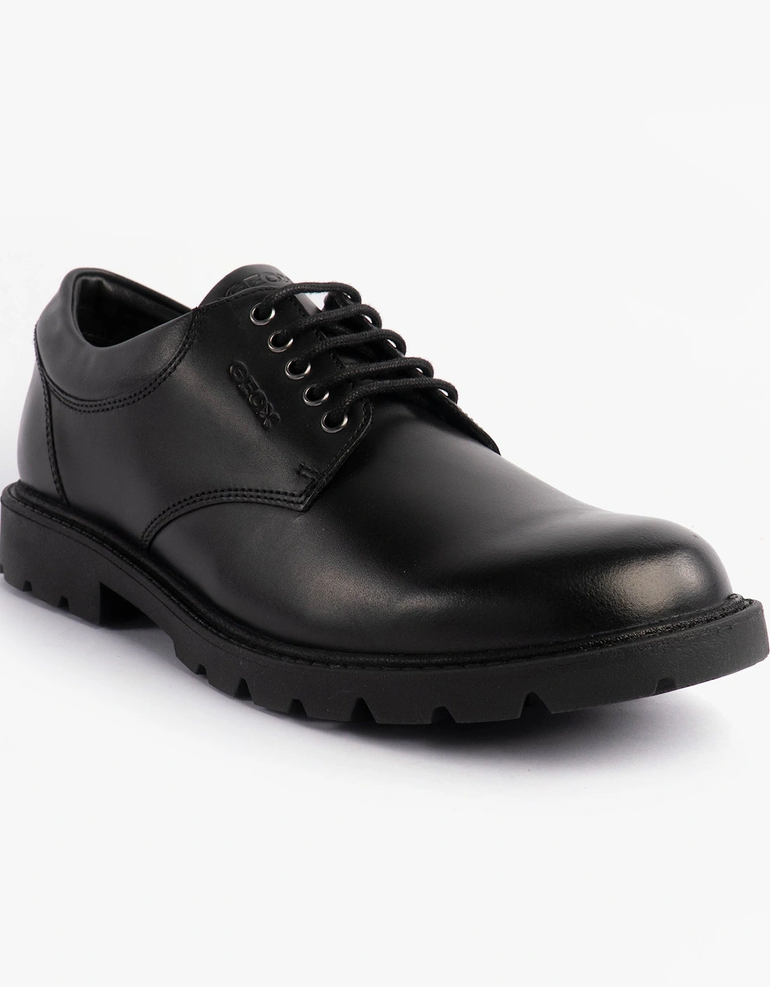 SHAYLAX Boys School Shoes Black