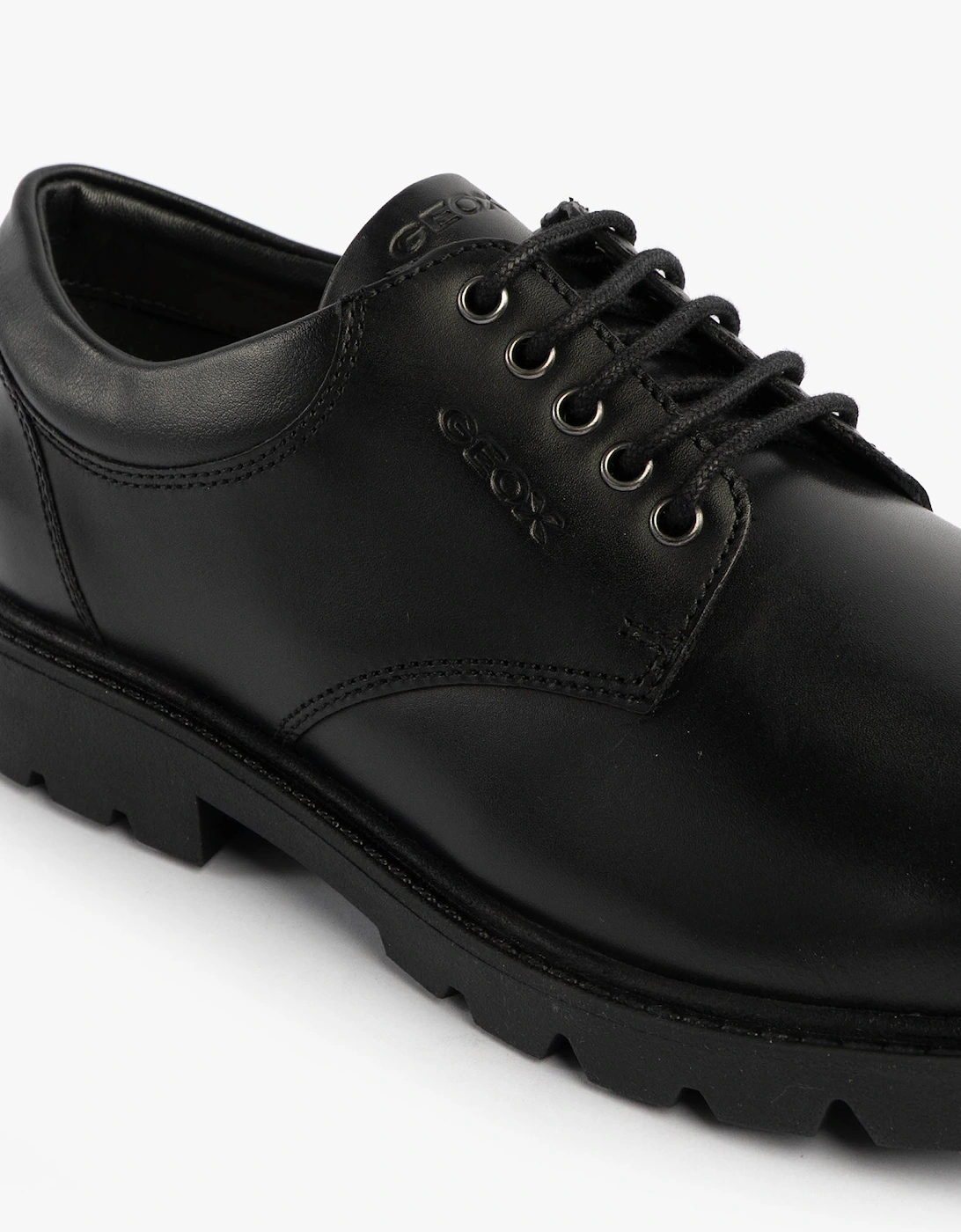 SHAYLAX Boys School Shoes Black