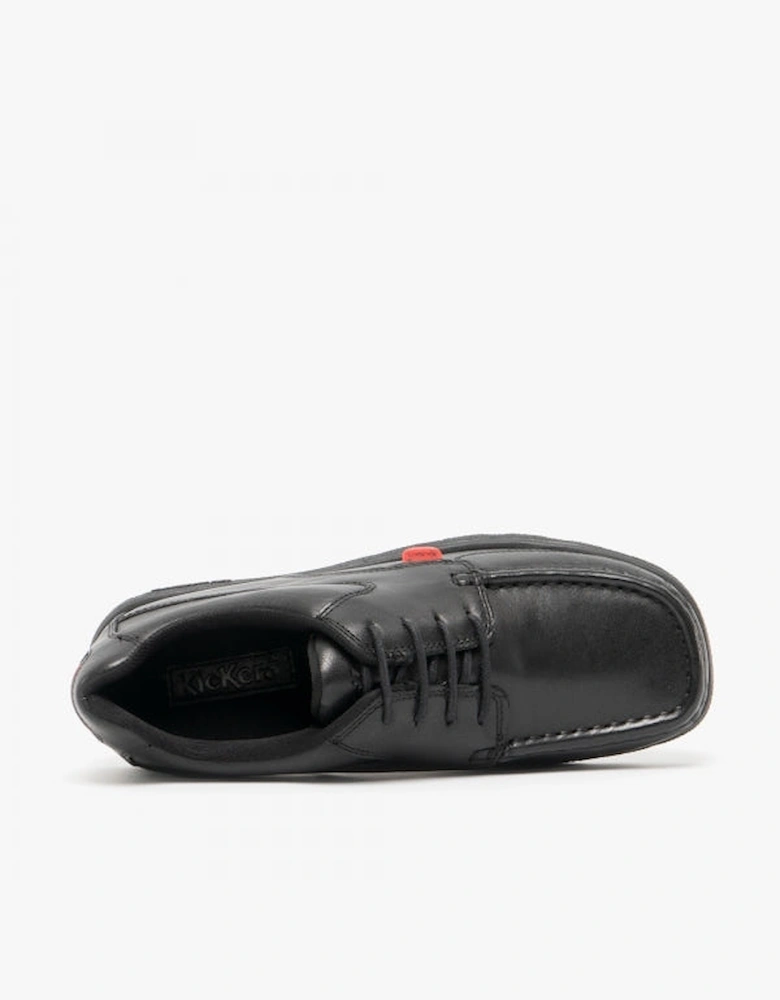 114243 FRAGMA LACE 4 EYE Boys School Shoes Black