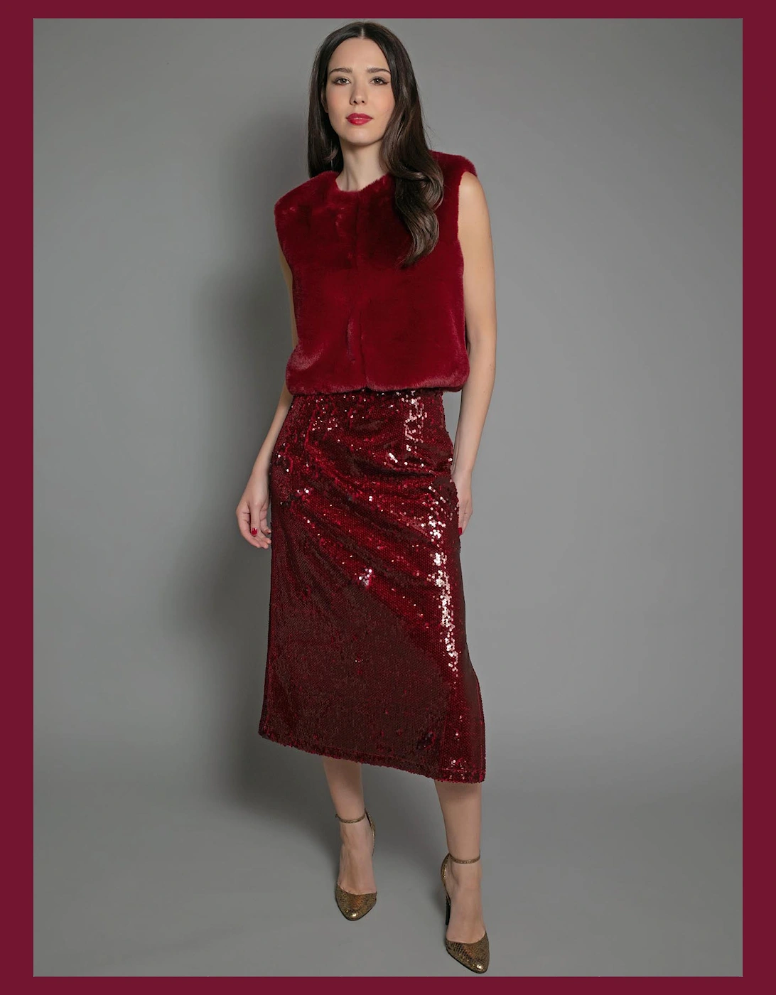 Nooki Design Women's EDELWEISS GILET IN RED - Size: 10/8