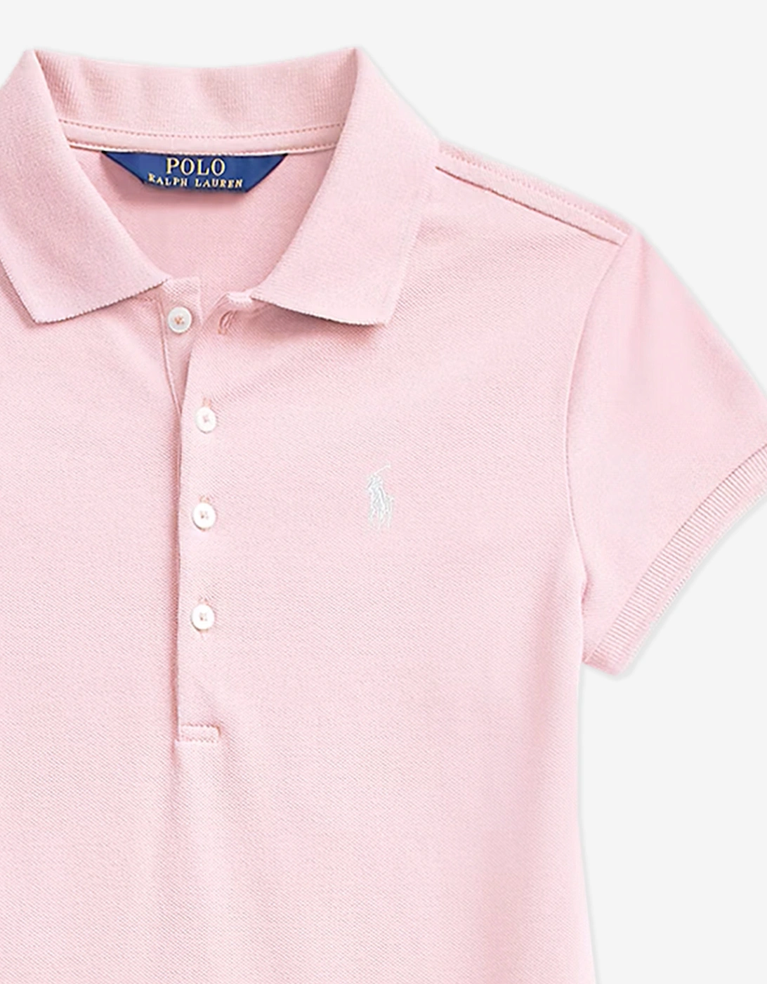 Girls Logo Polo Dress in Pink