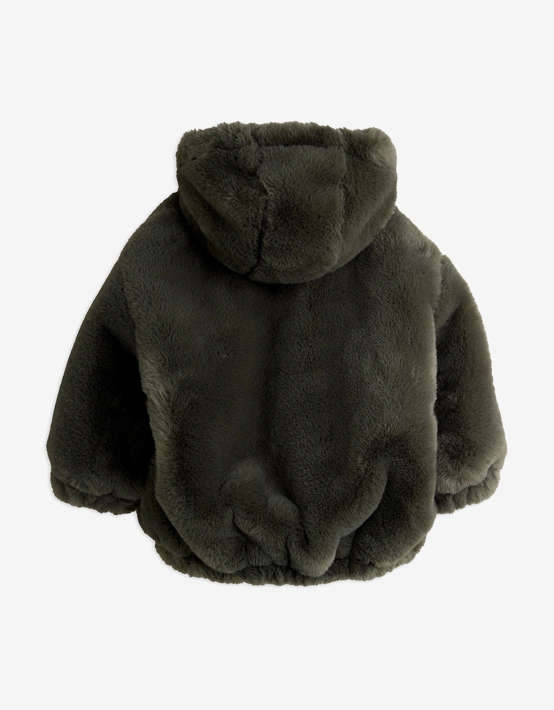 Girls Ritzratz Patch Faux Fur Jacket in Grey