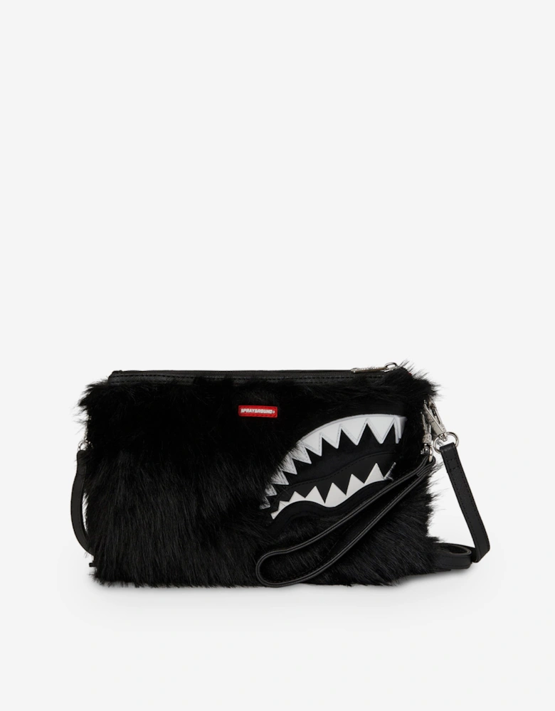 Kids Fur Cray Crossover Clutch in Black (25cm)