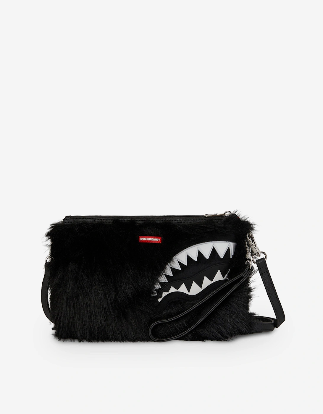 Sprayground Girl's Sprayground Kids Fur Cray Crossover Clutch in Black (25cm)