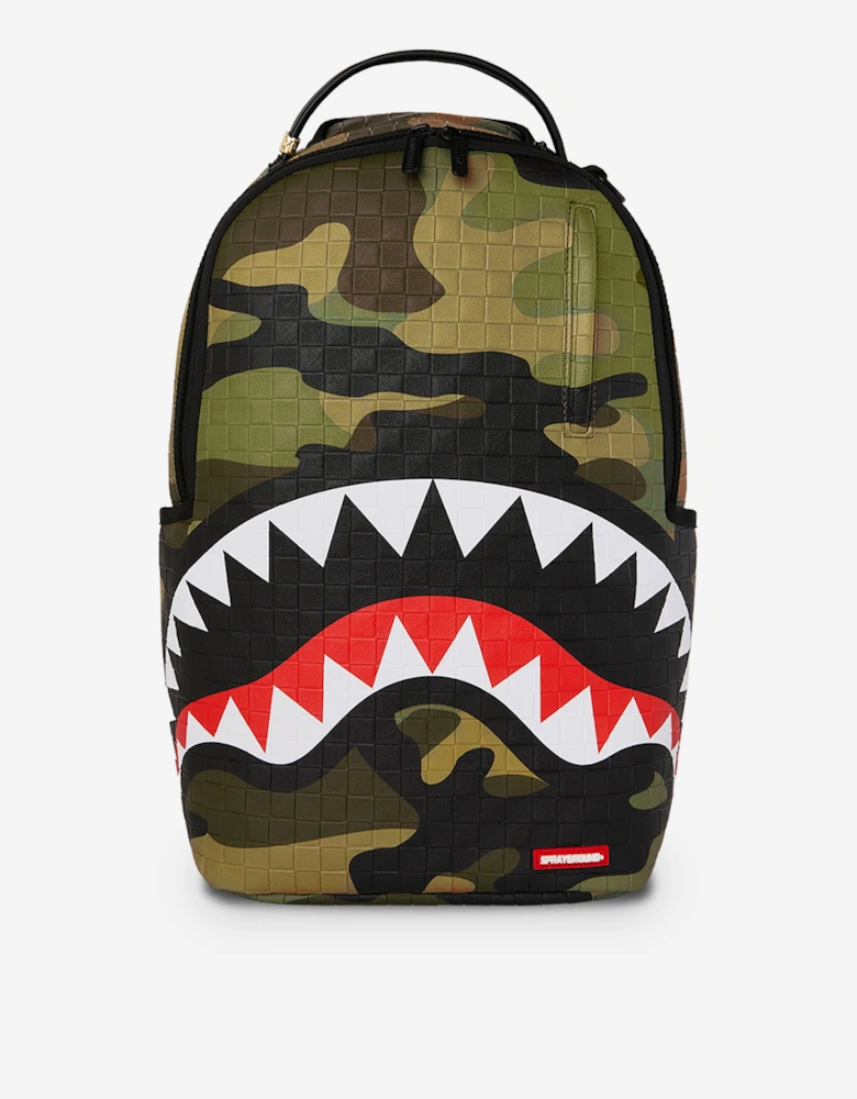 Kids Woodland Camo Check Backpack in Green (45.72)