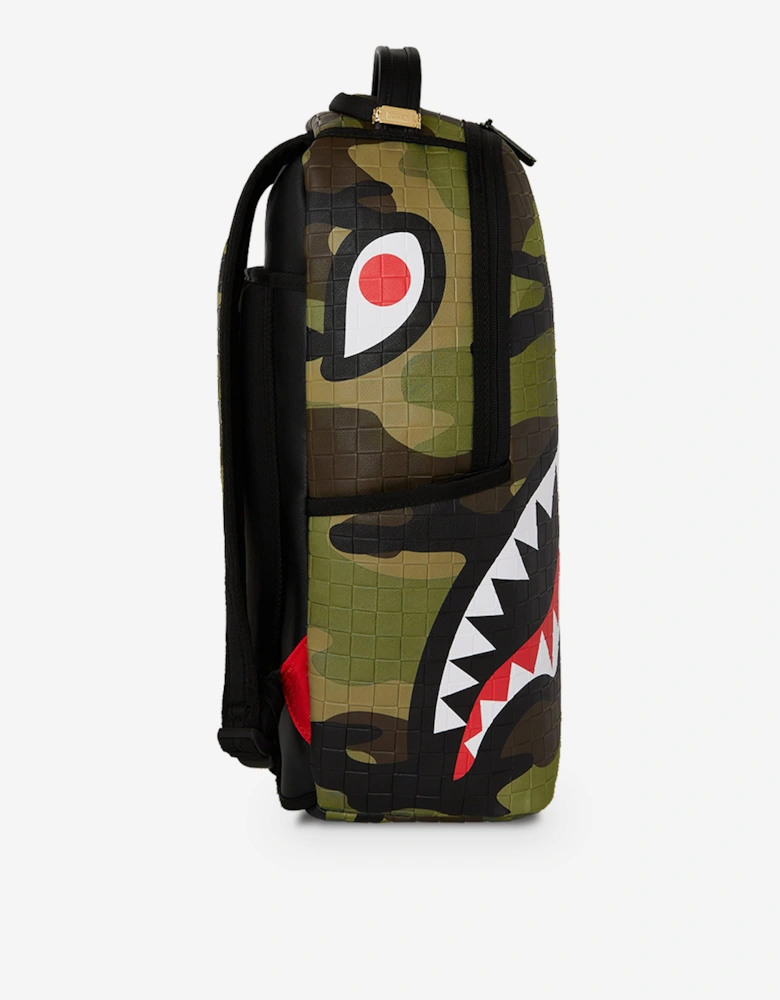 Kids Woodland Camo Check Backpack in Green (45.72)