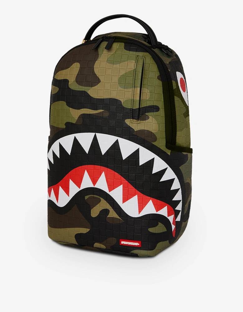 Kids Woodland Camo Check Backpack in Green (45.72)