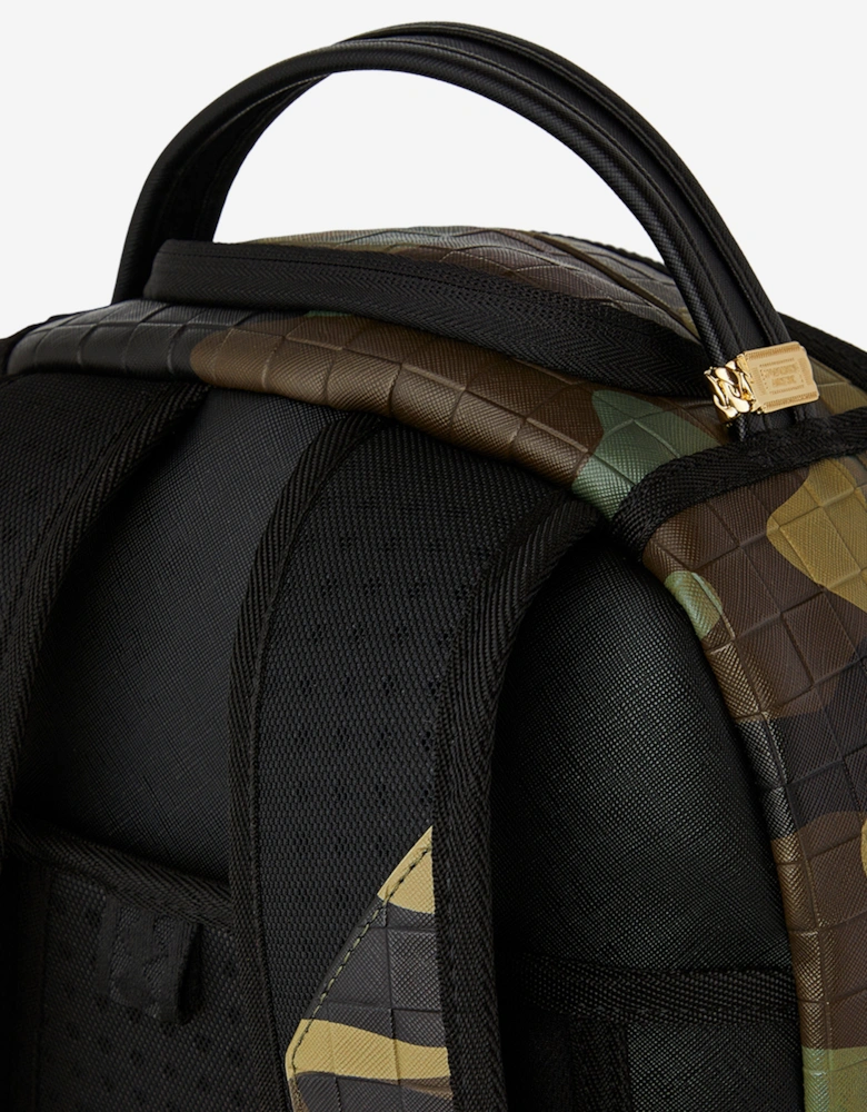 Kids Woodland Camo Check Backpack in Green (45.72)