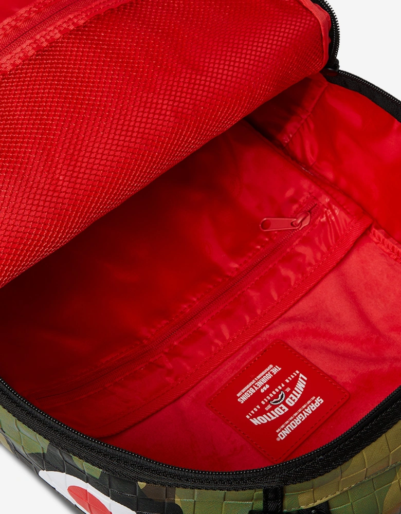 Kids Woodland Camo Check Backpack in Green (45.72)