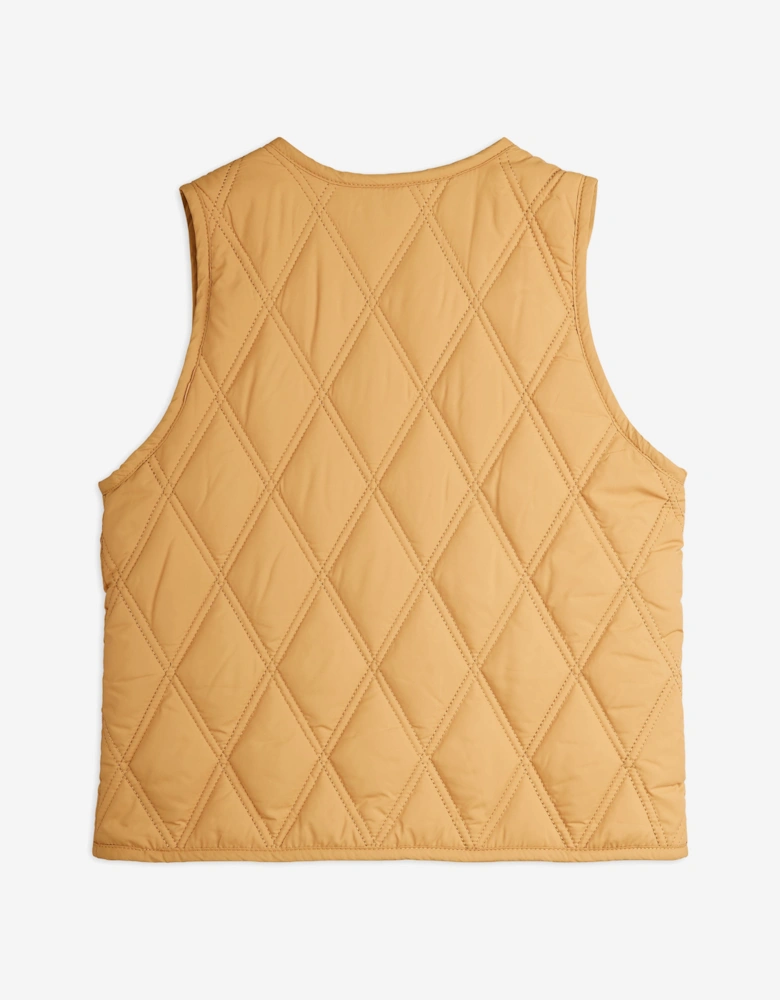 Kids Ritzratz Patch Quilted Gilet in Beige