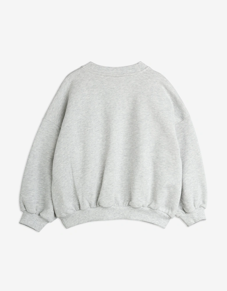 Kids Chenille Bear Sweatshirtin Grey