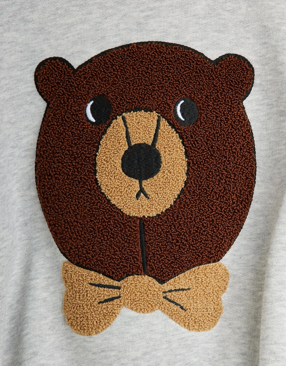 Kids Chenille Bear Sweatshirtin Grey