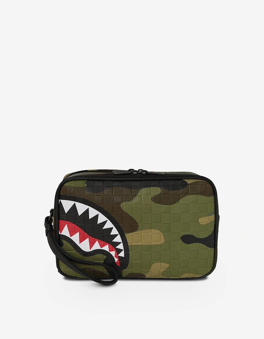 Sprayground Girl's Sprayground Kids Woodland Camo Check Toiletry Bag in Green (29cm)