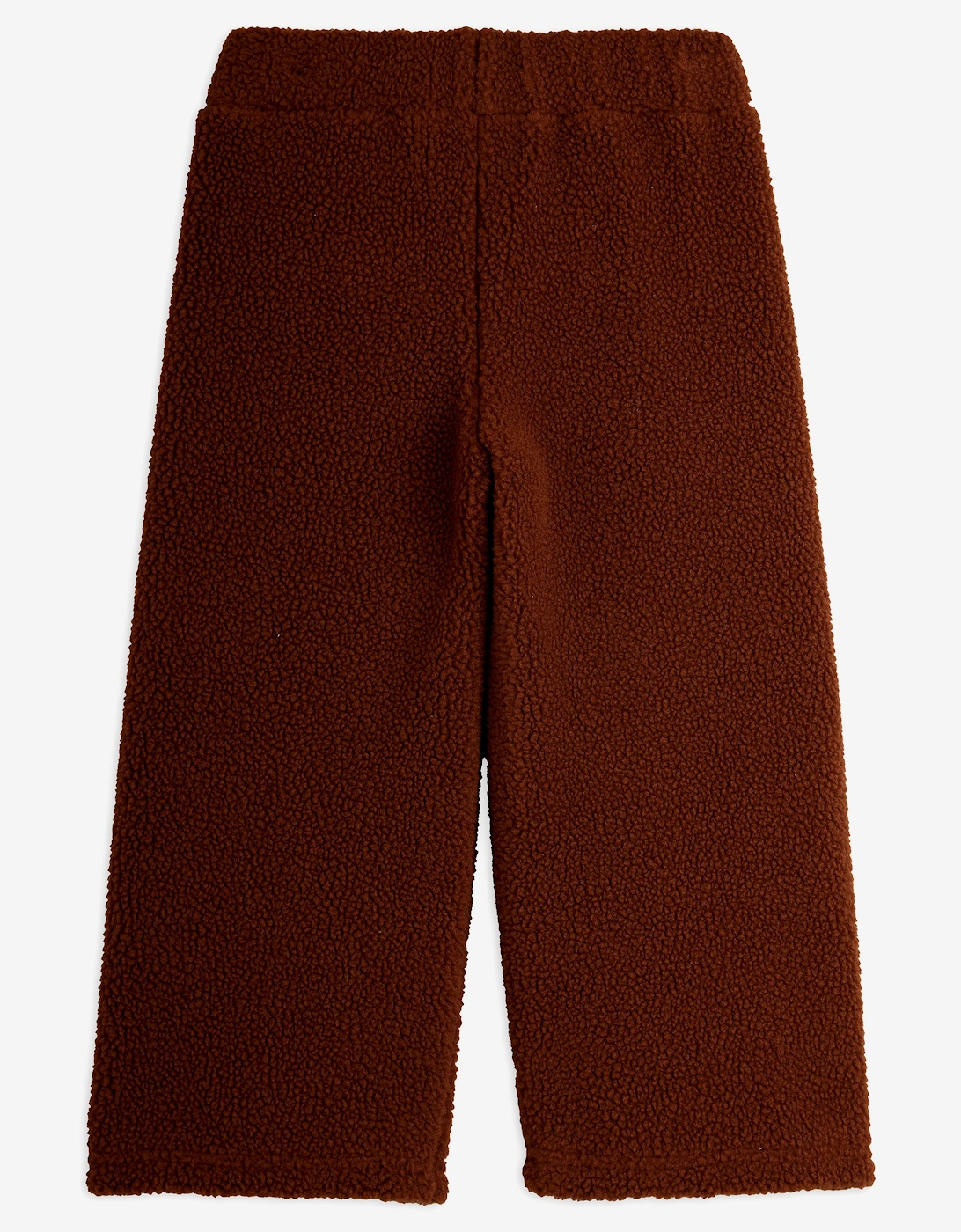 Kids Embroidered Bear Pile Trousers in Brown