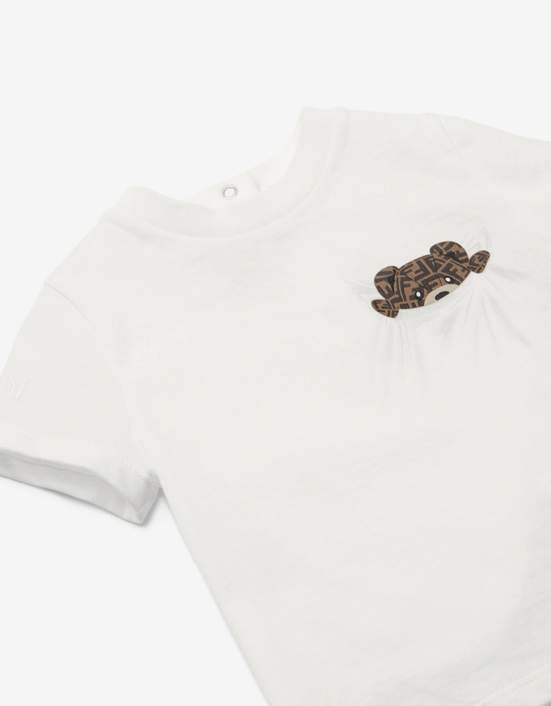 Baby Bear Pocket T-Shirt in White